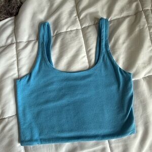 wild fable Teal Blue Scoop Crop Tank